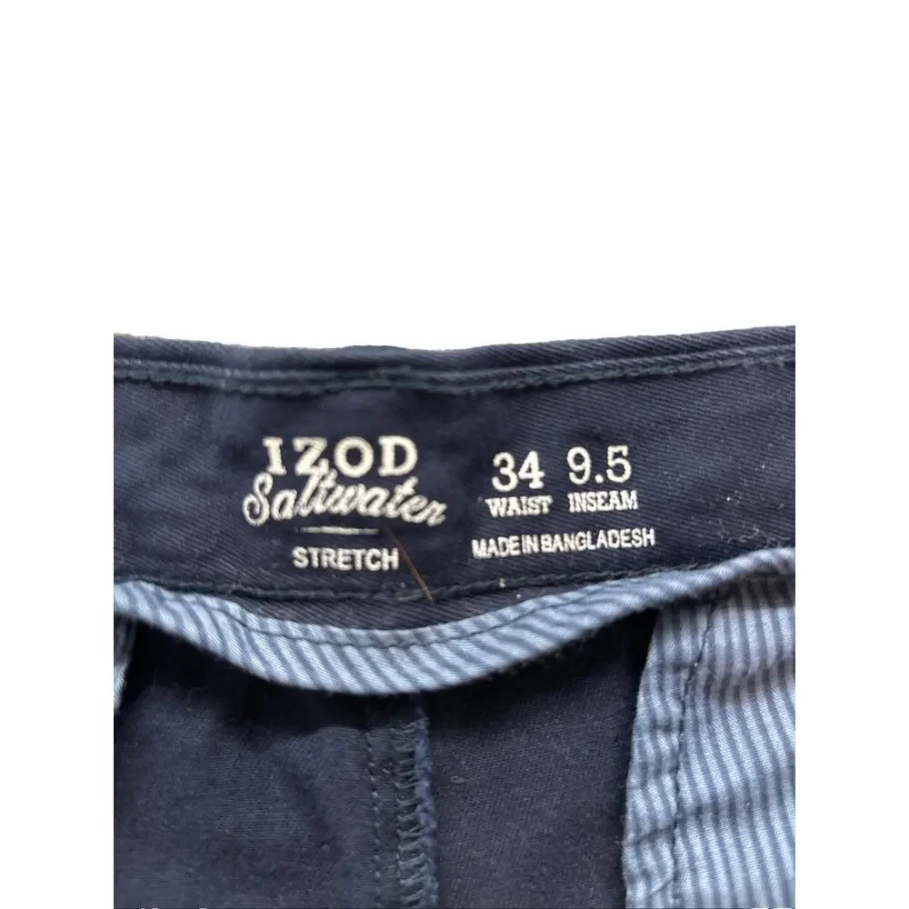 Izod Saltwater Shorts Stretch Men's 34 x 9.5 Beige